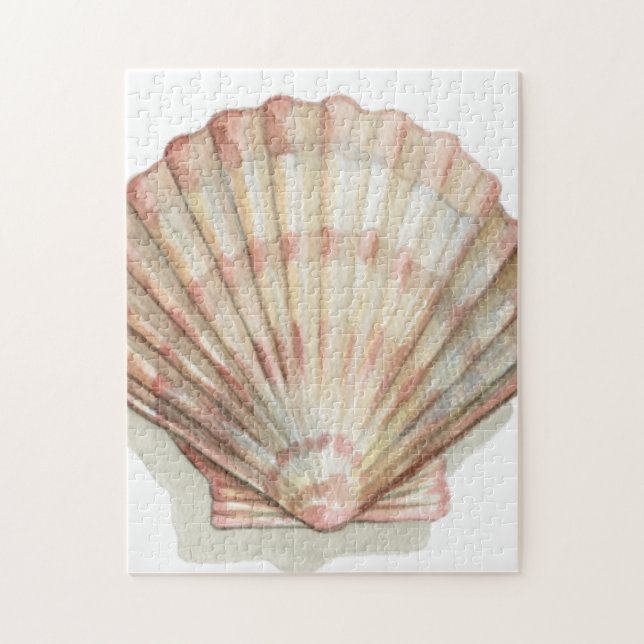 Rosa och Cream Seashell Pussel (Vertikal)