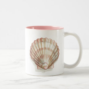 Rosa och Cream Seashell Två-Tonad Mugg