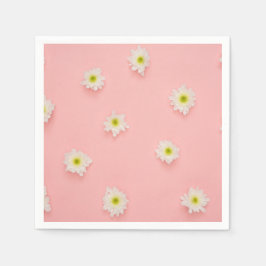 rosa och Daisy för söt Pappersservett