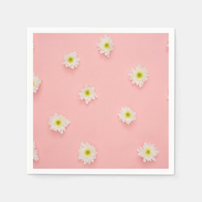 rosa och Daisy för söt Pappersservett (Framsidan)