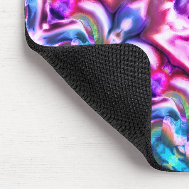 Rosa och färgad relation med stil av råglas musmatta (Hörn)