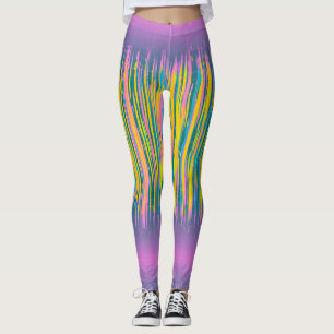Rosa och flerfärgat Bright Rand Leggings