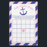 Rosa och flotta för nautisk fästpunkt för babyskor flygblad<br><div class="desc">Den här designen finns i vårt "Nautical Anchor" babyduschtema i rosa och marinblått. Samlingen av produkter för samordning finns tillgänglig i vår butik, zazzle.com/doodlelulu*. Kontakta oss om du behöver den här designen för en specifik produkt för att skapa ditt eget unika matchande objekt! Tack så mycket för att du har...</div>