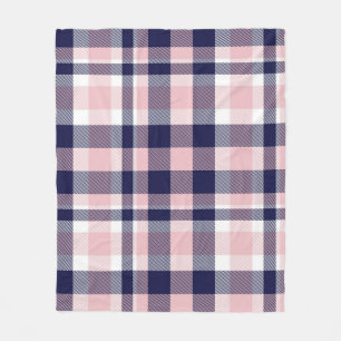 Rosa och flotta Pput, schaktad, sömlös, tartan  Fleecefilt