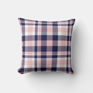 Rosa och flotta Pput, schaktad, sömlös, tartan Kudde