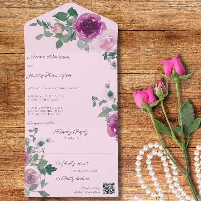 Rosa och Fuchsia Ro om Rosa QR-kod (Also available without QR code)