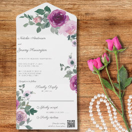 Rosa och Fuchsia Ro om vit QR-kod