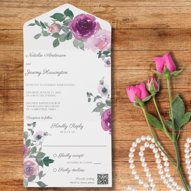 Rosa och Fuchsia Ro om vit QR-kod (Skapare uppladdad)