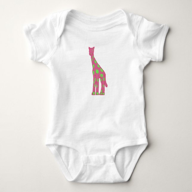 Rosa och giraff t shirt (Framsida)