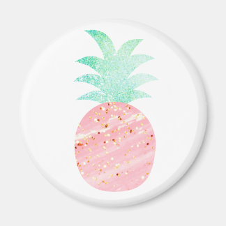 Rosa och Glitter-ananas-magnet Magnet