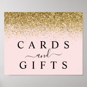 Rosa och Glitter-kort och presentkort för Bord vi Poster