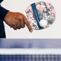 Rosa och grå kamouflage Ditt namn Anpassa