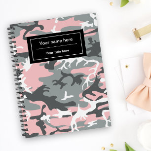 Rosa och grå kamouflage, kamouflage, militär, armé anteckningsbok