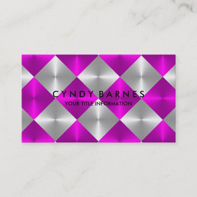 Rosa och gråa kakel visitkort (Framsida)