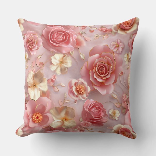 Rosa- och gräsklippare på bakgrunden kudde (Framsida)