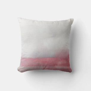 Rosa och Grått Abstrakt Art-målning. Modern artpai Kudde