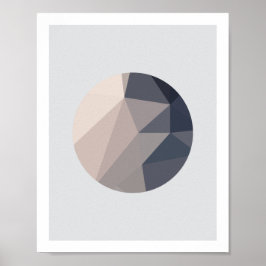 Rosa och Grått Abstrakt Circle Poster 1