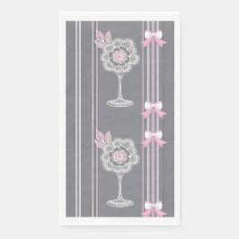 Rosa och Grått AI-konst Pappersservett