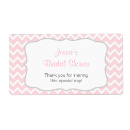 Rosa och Grått Chevron-Vattenflaska Fraktsedel