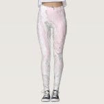 Rosa och Grått Faux Marble Modern Leggings<br><div class="desc">Modern och unik lagstiftning som innehåller faux rosa och grått marble print. Andra färg finns tillgängliga.</div>