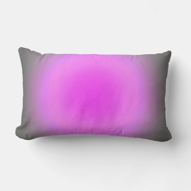 Rosa och Grått Focus Lumbarkudde (Framsida)