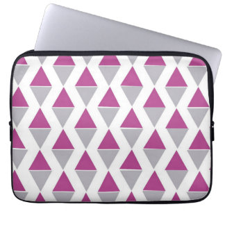 Rosa och Grått Geometrisk triangel Laptop sleeve