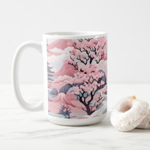 Rosa och Grått japansk Mugg
