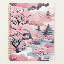 Rosa och Grått japansk naturskannerplan