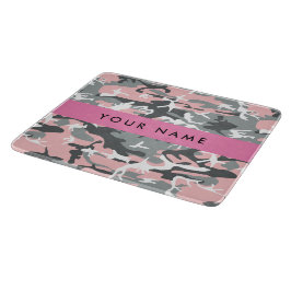 Rosa och Grått-kamouflage Ditt namn anpassar sig