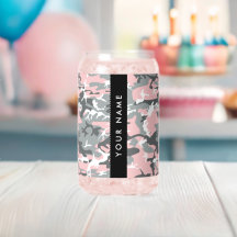 Rosa och Grått-kamouflage Ditt namn anpassar sig