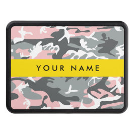 Rosa och Grått-kamouflage Ditt namn anpassar sig Dragkroksskydd