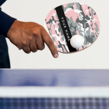 Rosa och Grått-kamouflage Ditt namn anpassar sig