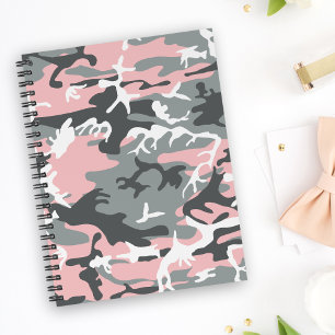 Rosa och Grått-kamouflage, militär, armé Anteckningsbok
