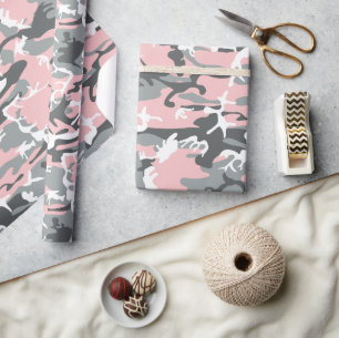 Rosa och Grått-kamouflage, militär, armé Presentpapper
