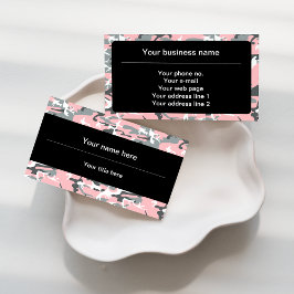 Rosa och Grått-kamouflage, militär, armé Visitkort