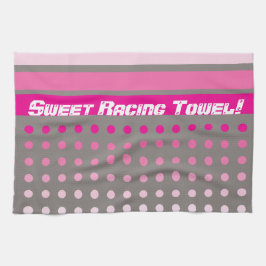 Rosa och Grått Kökshandduk