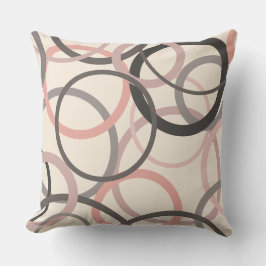 Rosa- och Grått-kretsar Kudde