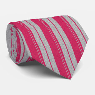 Rosa och Grått Lodrät Linjer Slips