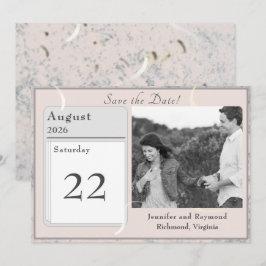 Rosa och Grått, markerat som platta Spara datumkor Datumet