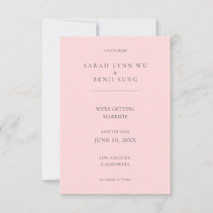 Rosa och Grått - minimalistisk modern 2 V2 Spara d Datumet