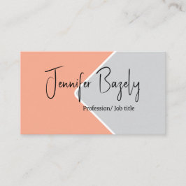 Rosa och grått minimalistiskt Affärskort Visitkort