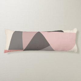 Rosa och Grått Modern geometri i mitten av århundr Kroppskudde