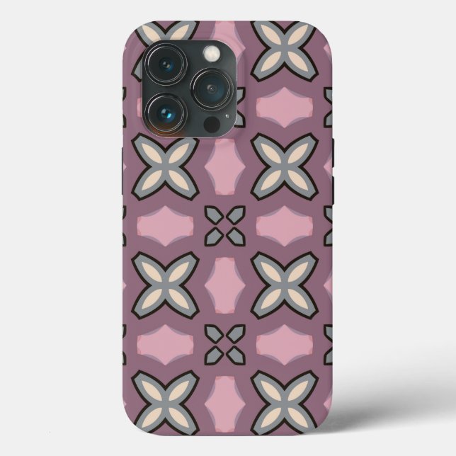 Rosa och Grått Mönster Design (Baksida )