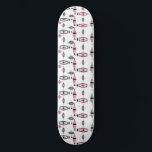 Rosa och Grått Mönster Skateboard<br><div class="desc">Den här Rosan och Grått Mönster Skateboard är så fantastisk att du säger: "Jag kan inte tro att det inte är barktrasa!" Den vintage som inspirerat till utformningen är en ny start för det moderna stilar i mitten av århundradet. Det erbjuder all roligt att hitta en vintage utan att behöva...</div>