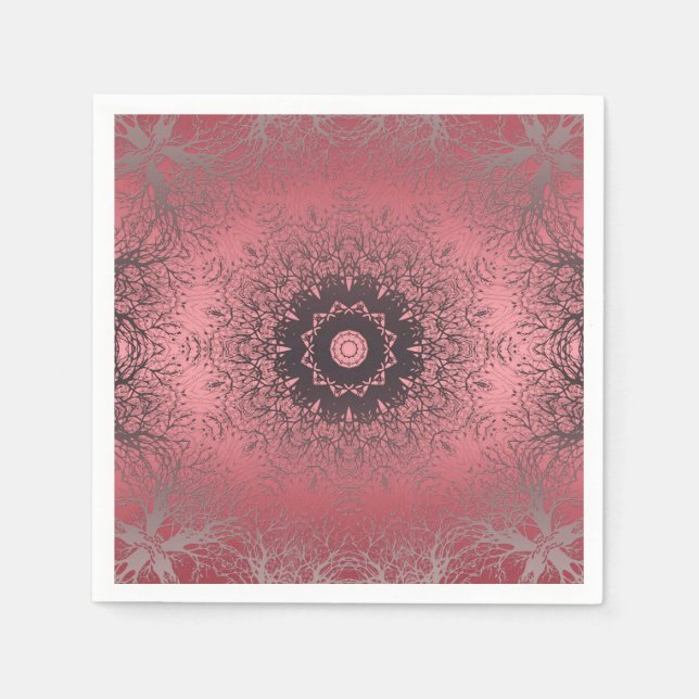 rosa och grått pappersservett (Framsidan)