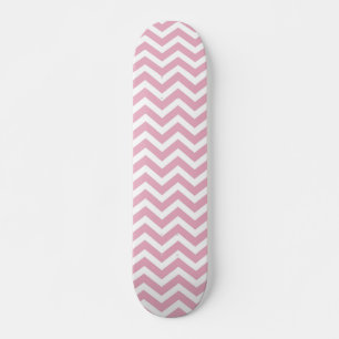 Rosa och grått-schevron skateboard bräda 21,5 cm