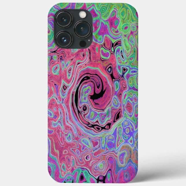 Rosa och grön Abstrakt för kalk, Retro Swirl (Baksida)