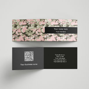 Rosa och grön kamouflage, kamouflage, militär, arm visitkort