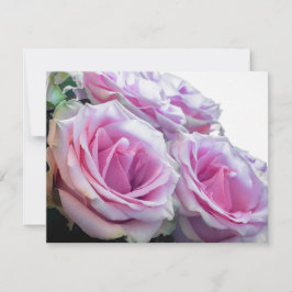 Rosa och gröna rosor inbjudningar