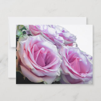 Rosa och gröna rosor inbjudningar